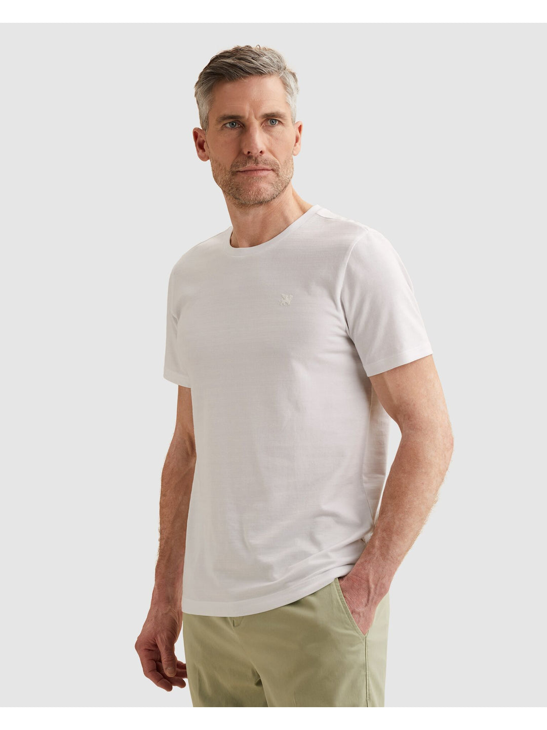 Short sleeve r-neck jersey structu, Bright White 7003 Bild 3