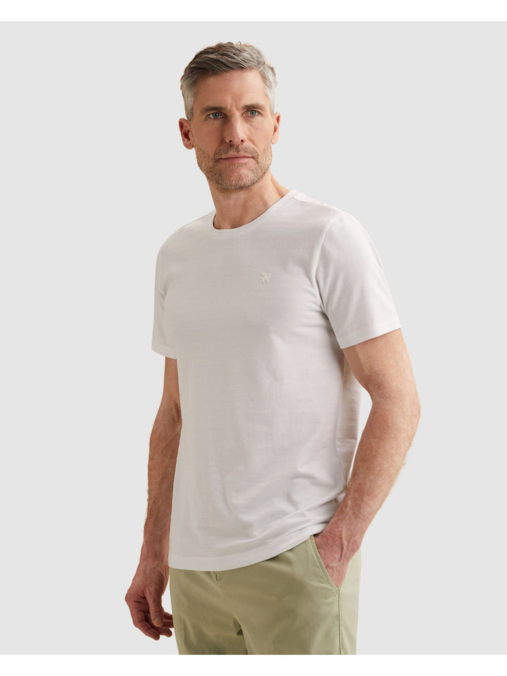 Short sleeve r-neck jersey structu, Bright White 7003 Bild 3