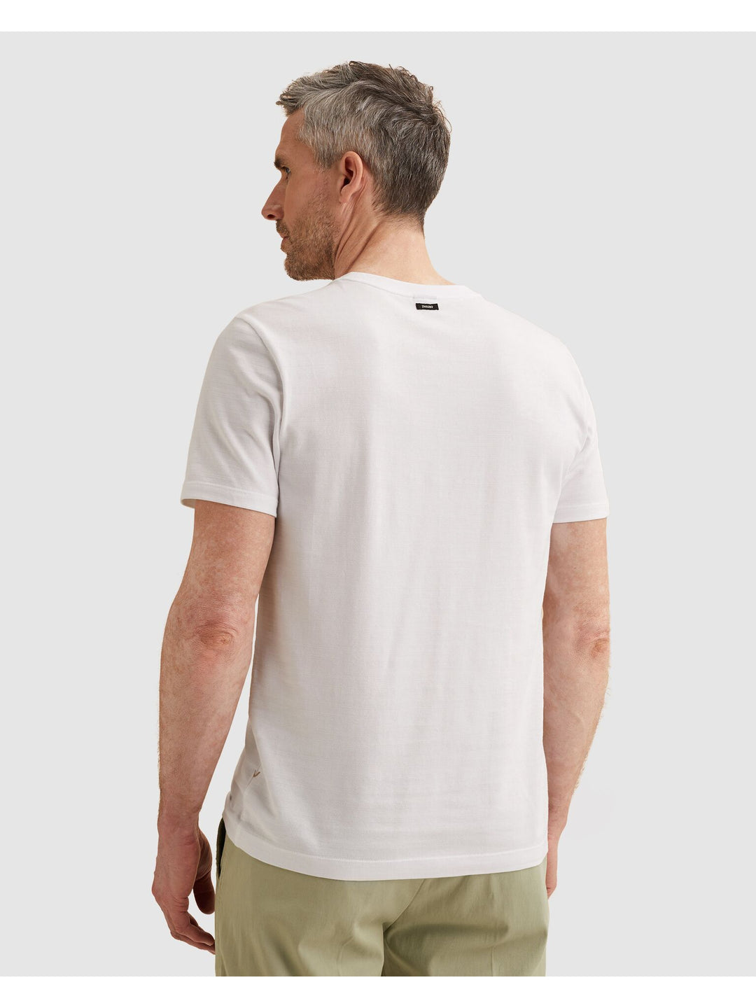 Short sleeve r-neck jersey structu, Bright White 7003 Bild 4