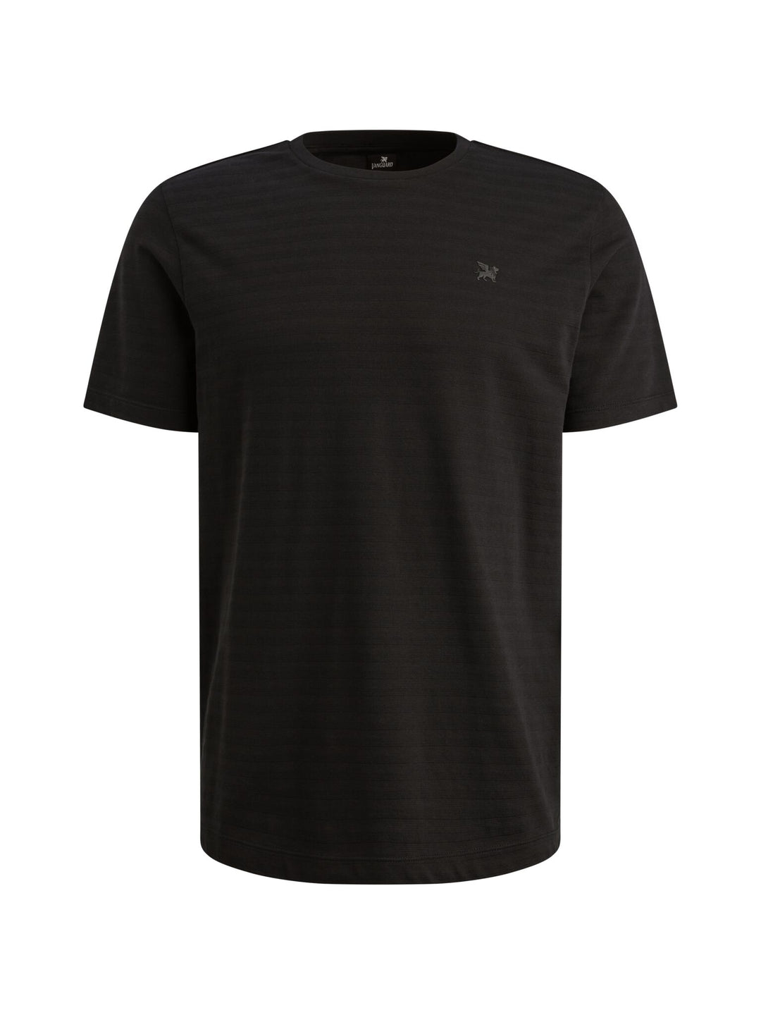 Short sleeve r-neck jersey structu, Black 999 Bild 1