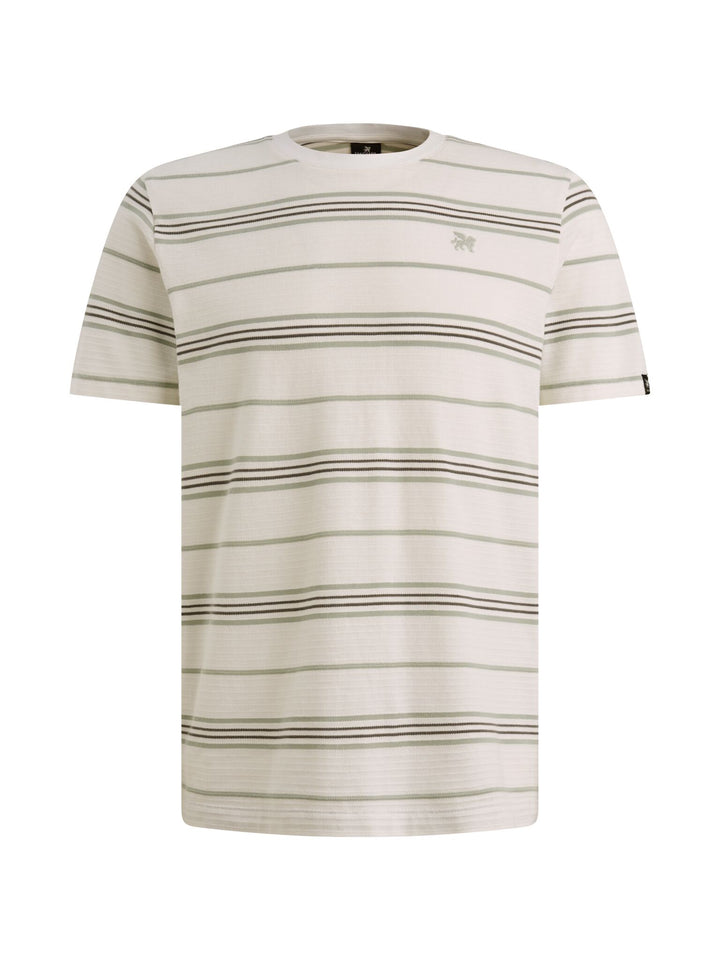 Short sleeve r-neck pique texture, Cloud Dancer 7004 Bild 1