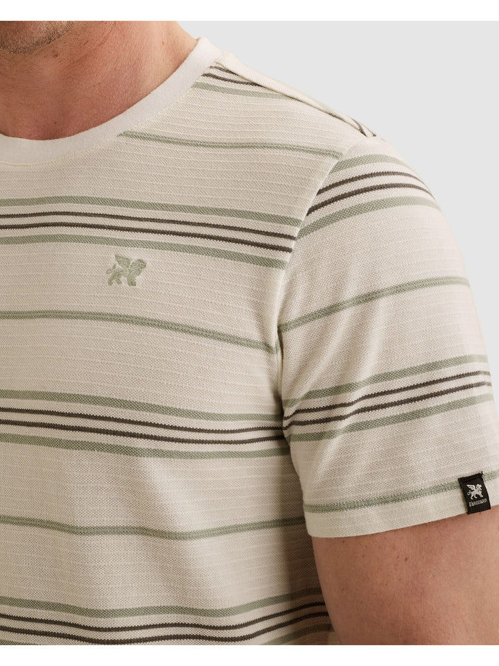 Short sleeve r-neck pique texture, Cloud Dancer 7004 Bild 6