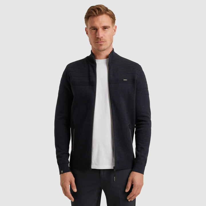 Zip jacket cotton bonded moulineZip jacket cotton bonded mouline, Sky Captain 5073 Bild 3