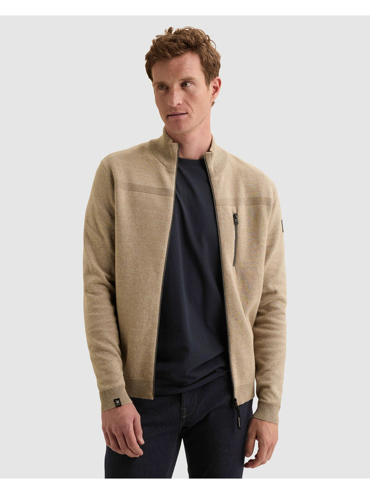 Zip jacket cotton bonded mouline, Greige 7147 Bild 3
