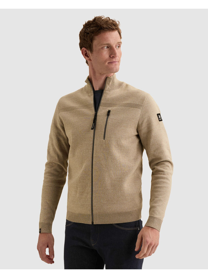 Zip jacket cotton bonded mouline, Greige 7147 Bild 6
