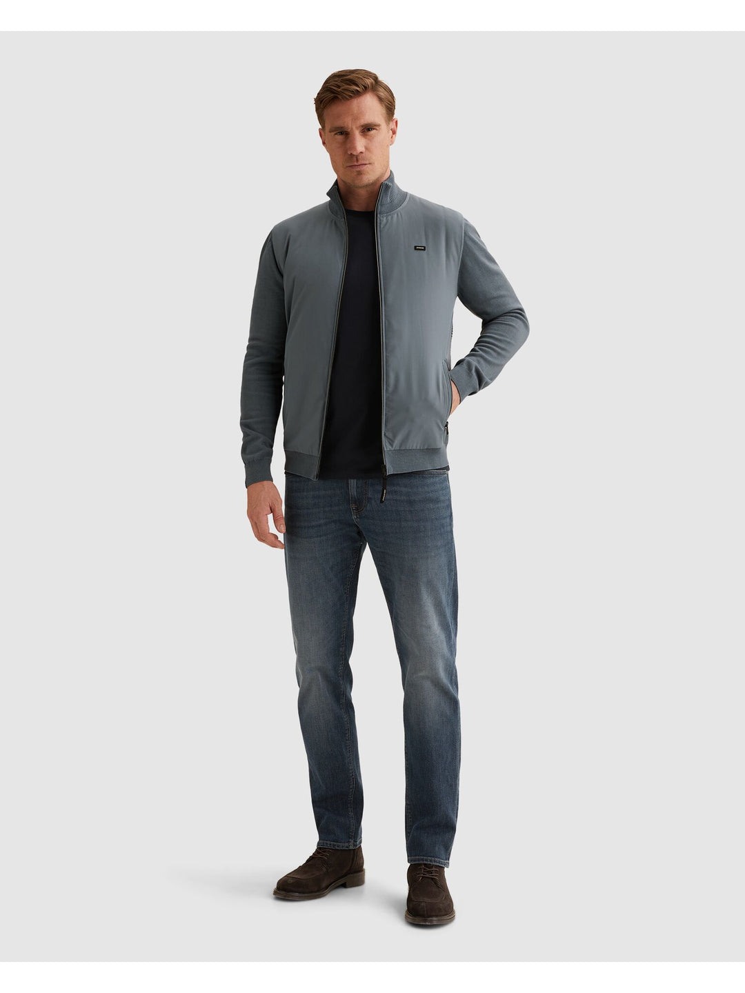 Zip jacket cotton modal, China Blue 5356 Bild 5