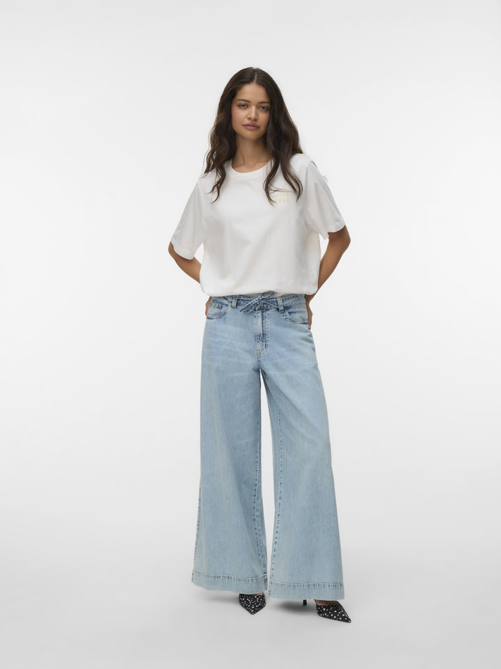 VMAISA MR WIDE PALAZZO JEANS MIX, Light Blue Denim 178000 Bild 3