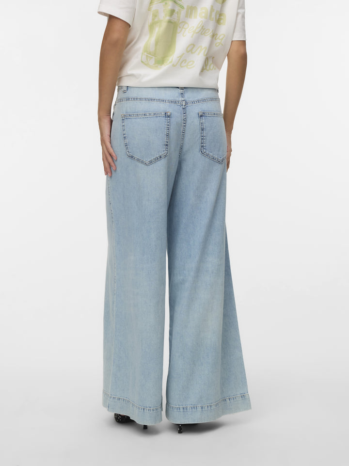 VMAISA MR WIDE PALAZZO JEANS MIX, Light Blue Denim 178000 Bild 4