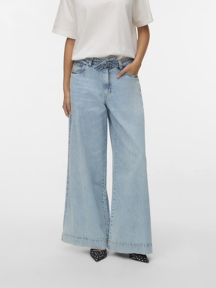 VMAISA MR WIDE PALAZZO JEANS MIX, Light Blue Denim 178000 Bild 5