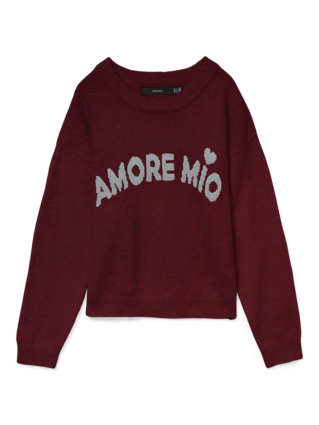 VMAMOREMIO LS O-NECK PULLOVER BOO, Syrah/MELANGE W. SILVER / AMORE MIO 198929006 Bild 1