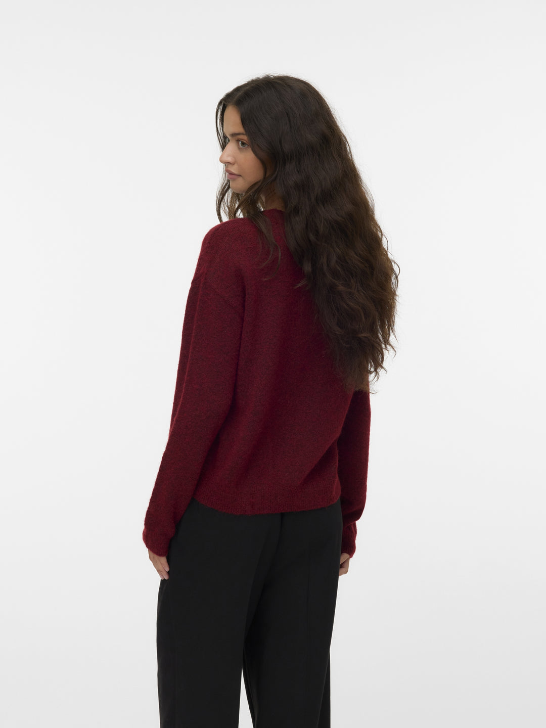 VMAMOREMIO LS O-NECK PULLOVER BOO, Syrah/MELANGE W. SILVER / AMORE MIO 198929006 Bild 3