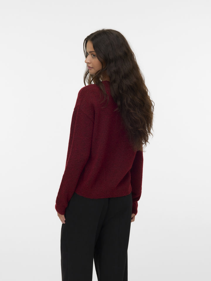 VMAMOREMIO LS O-NECK PULLOVER BOO, Syrah/MELANGE W. SILVER / AMORE MIO 198929006 Bild 3