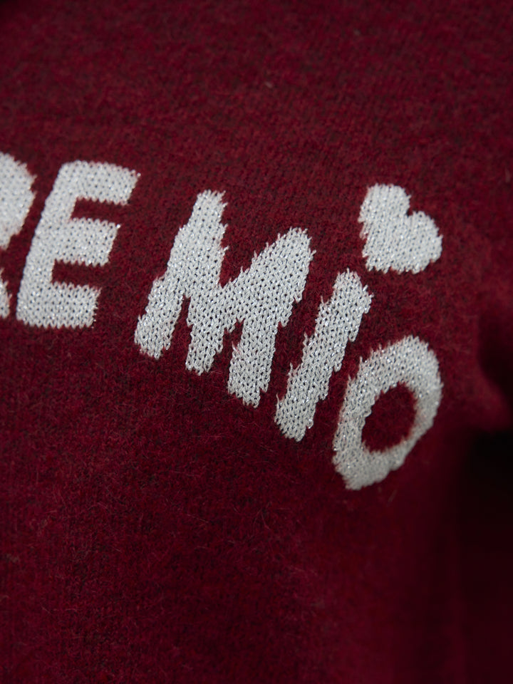 VMAMOREMIO LS O-NECK PULLOVER BOO, Syrah/MELANGE W. SILVER / AMORE MIO 198929006 Bild 5