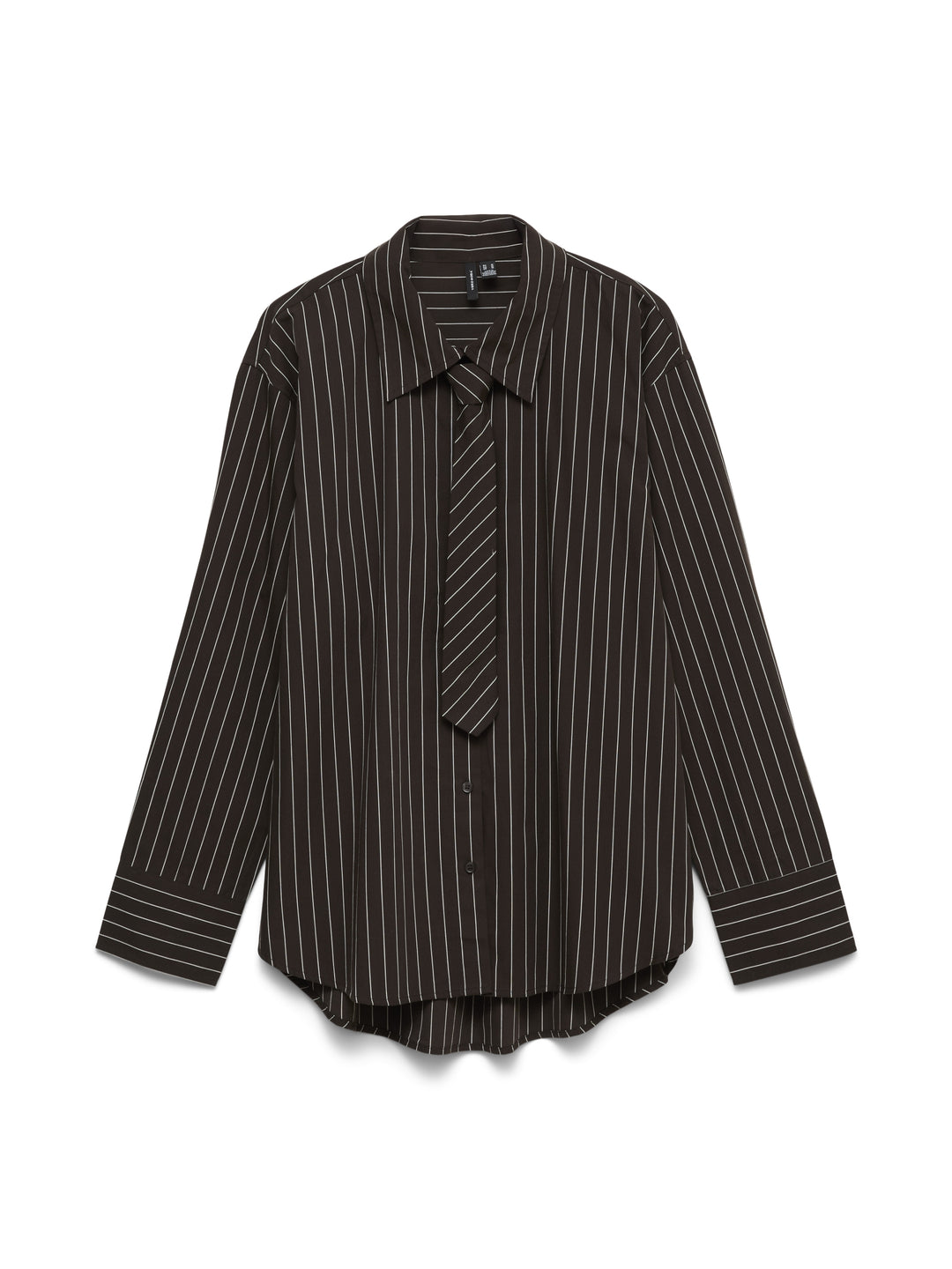 VMANYA LS LOOSE TIE SHIRT WVN, Chocolate Torte/Filuca 297957001 Bild 1