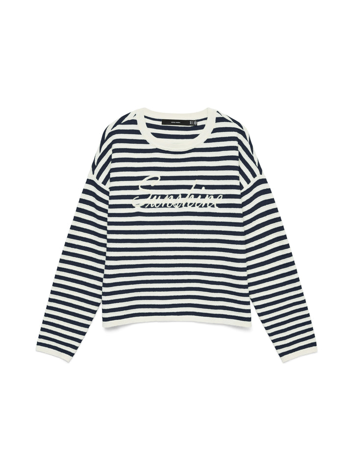 VMAPPLE LS O-NECK PULLOVER BOO, Birch/NAVY BLAZER 222913001 Bild 1