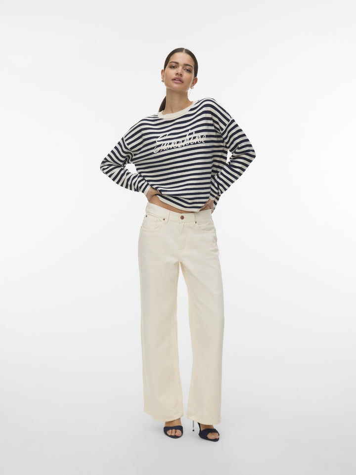 VMAPPLE LS O-NECK PULLOVER BOO, Birch/NAVY BLAZER 222913001 Bild 2