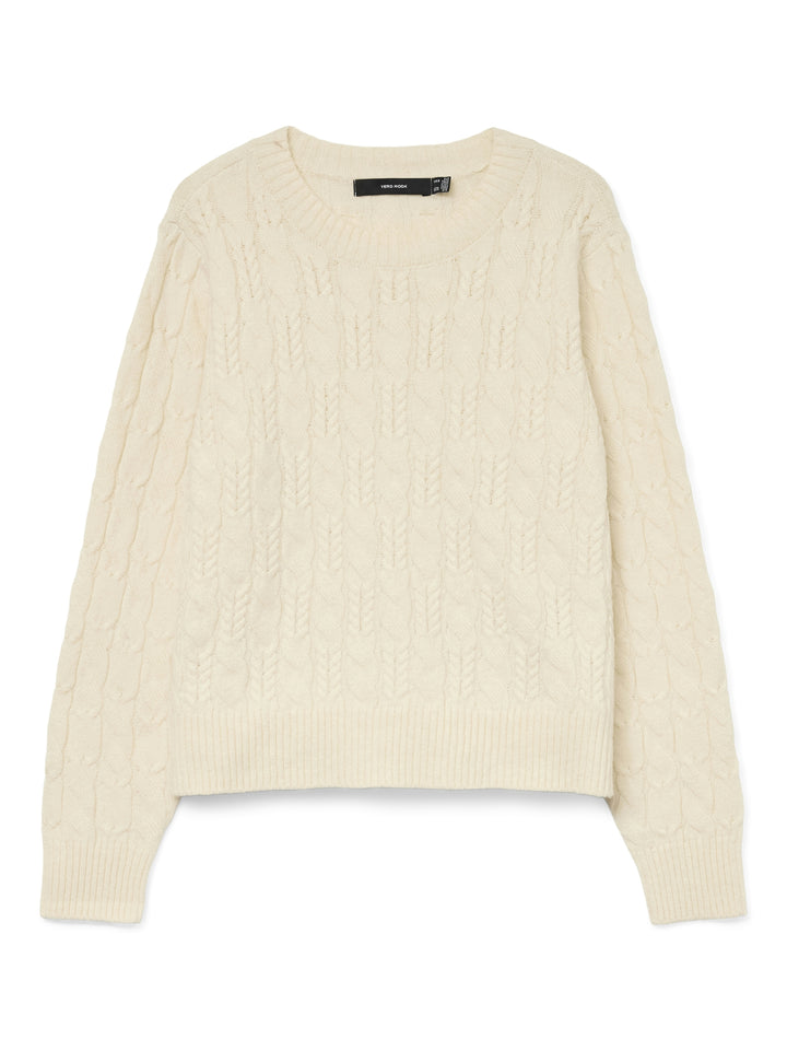 VMARIES LS O-NECK CABLE PULLOVER BF, Birch 222913 Bild 1
