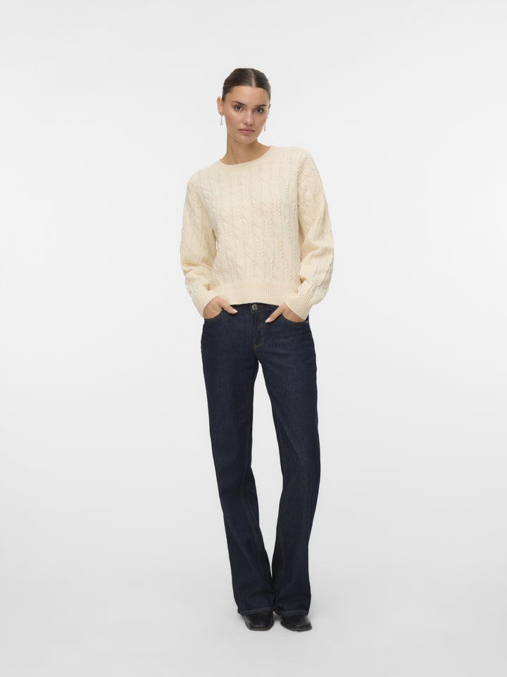 VMARIES LS O-NECK CABLE PULLOVER BF, Birch 222913 Bild 2