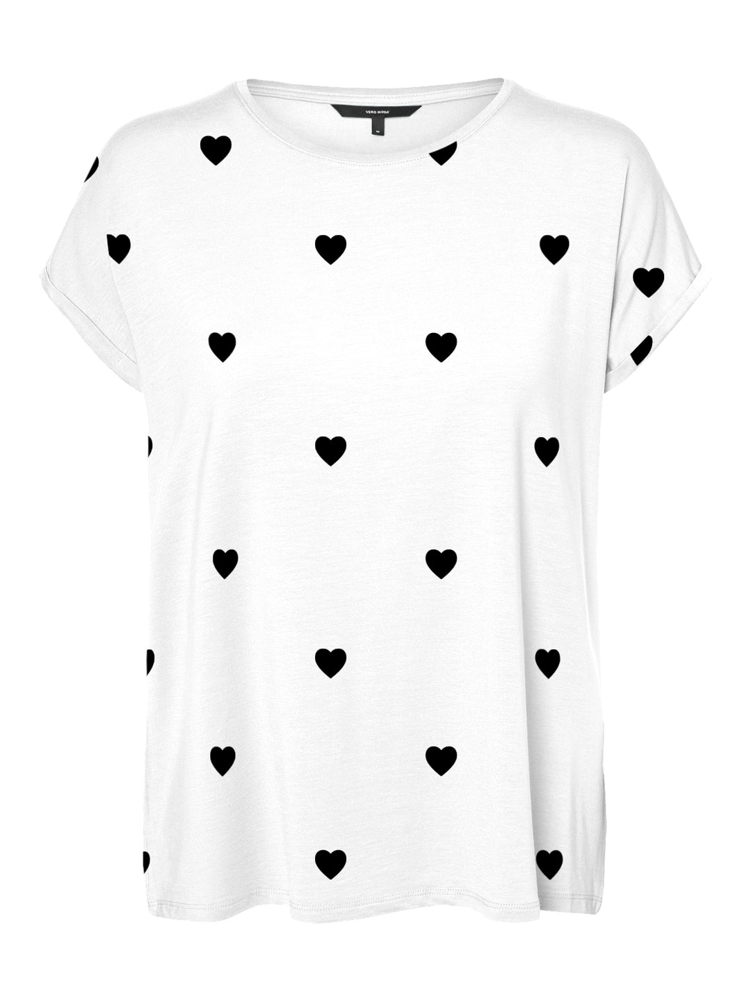 VMAVA SS TOP MULTI AOP NOOS, Snow White/NAVY BLAZER HEARTS 175598108 Bild 1