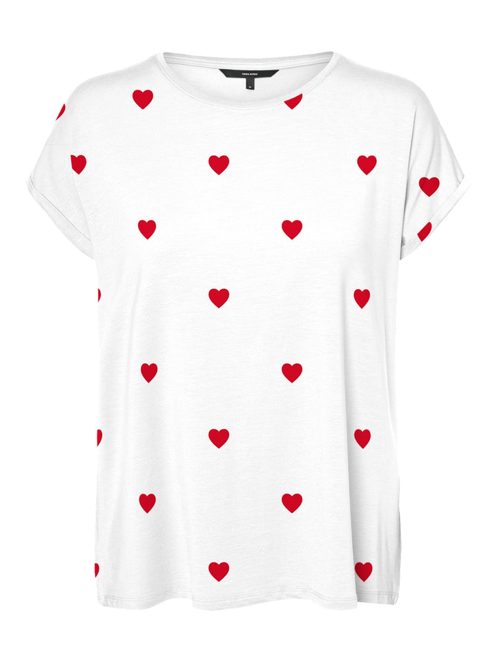 VMAVA SS TOP MULTI AOP NOOS, Snow White/RED SALSA HEARTS 175598109 Bild 1