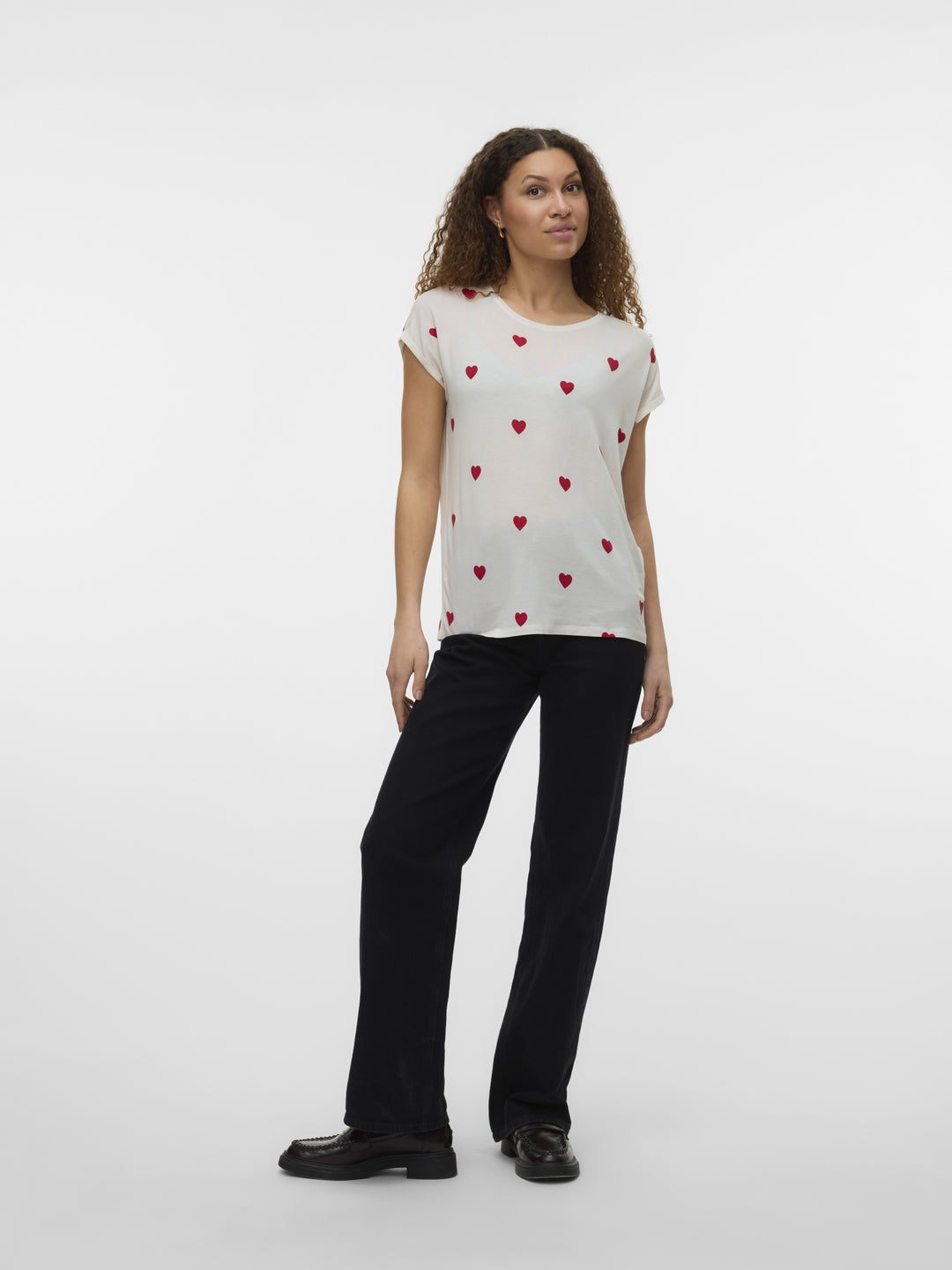 VMAVA SS TOP MULTI AOP NOOS, Snow White/RED SALSA HEARTS 175598109 Bild 4