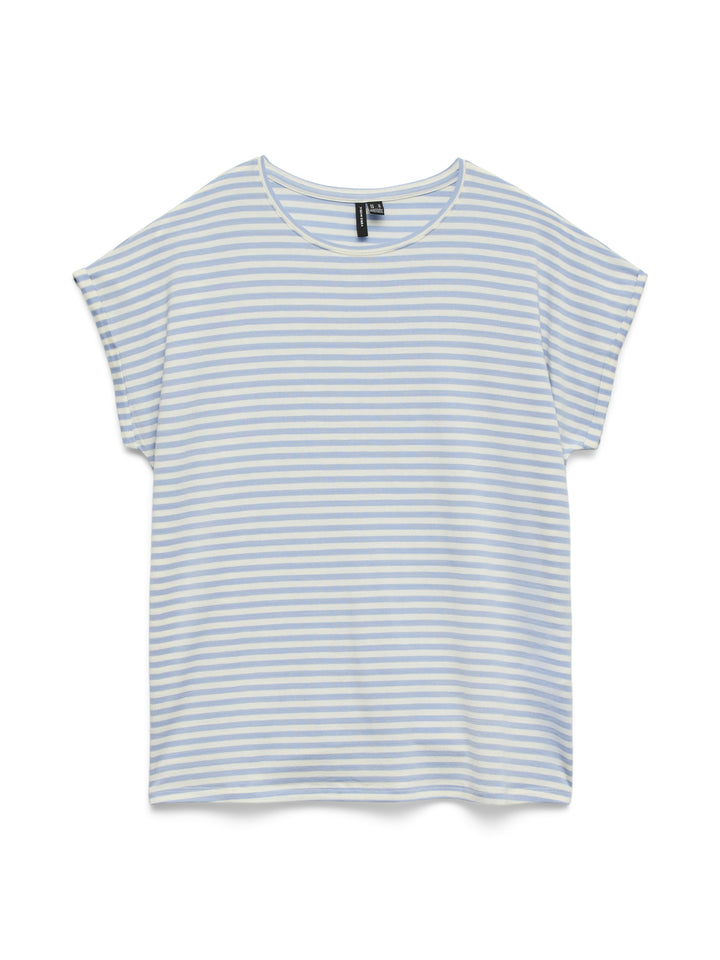 VMAVA SS TOP STRIPE JRS NOOS, Brunnera Blue/PRISTINE 249737005 Bild 1