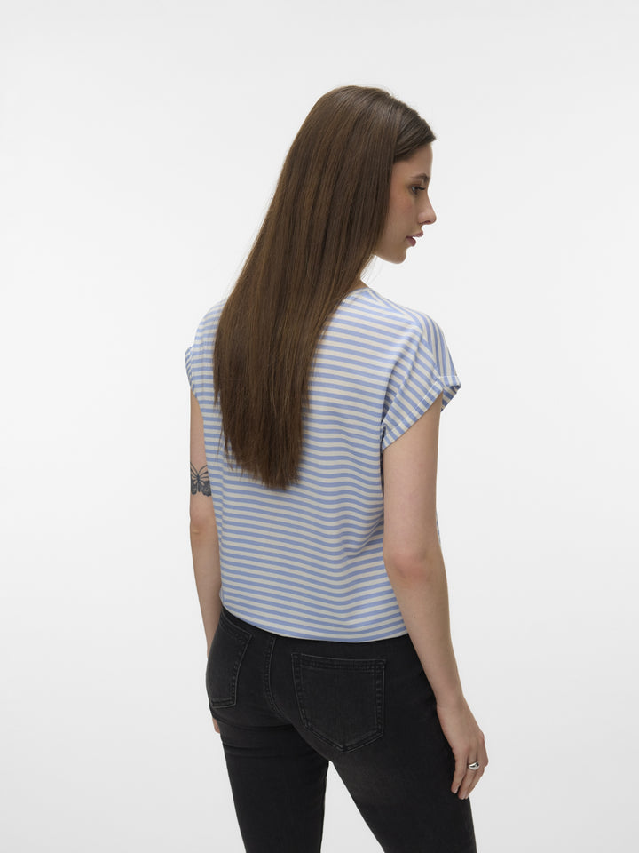 VMAVA SS TOP STRIPE JRS NOOS, Brunnera Blue/PRISTINE 249737005 Bild 2
