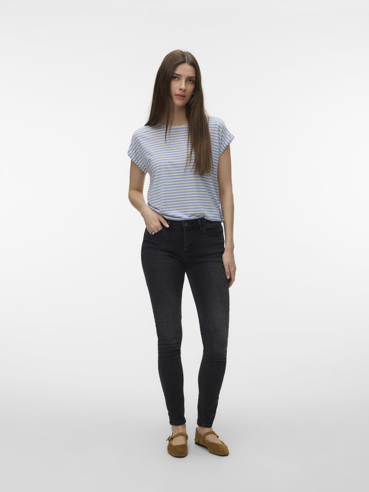 VMAVA SS TOP STRIPE JRS NOOS, Brunnera Blue/PRISTINE 249737005 Bild 3