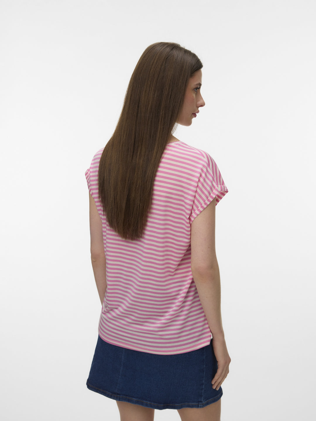 VMAVA SS TOP STRIPE JRS NOOS, Pink Cosmos/PRISTINE 294297005 Bild 2
