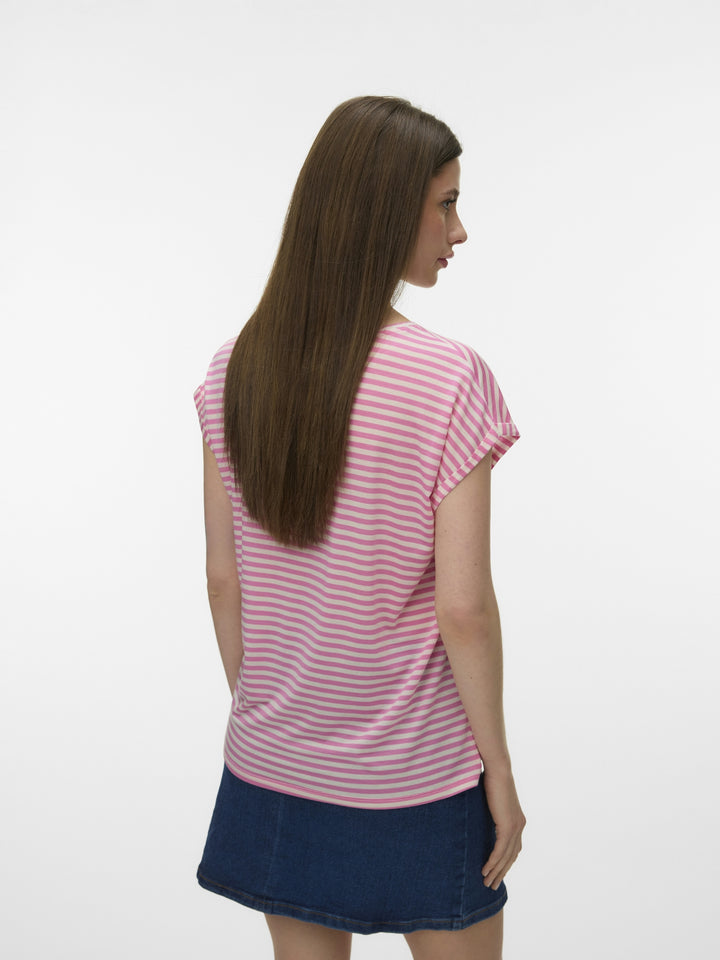 VMAVA SS TOP STRIPE JRS NOOS, Pink Cosmos/PRISTINE 294297005 Bild 2