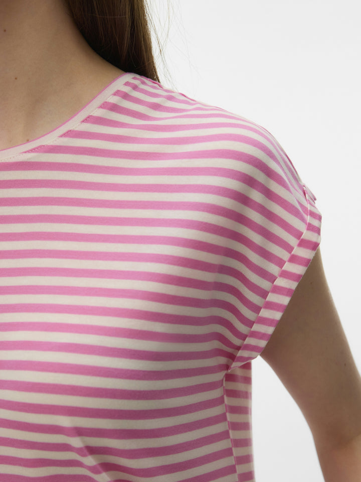 VMAVA SS TOP STRIPE JRS NOOS, Pink Cosmos/PRISTINE 294297005 Bild 5
