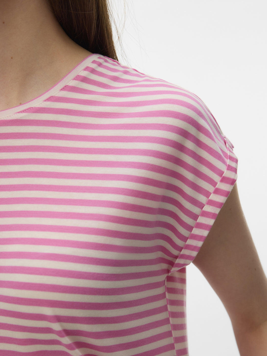 VMAVA SS TOP STRIPE JRS NOOS, Pink Cosmos/PRISTINE 294297005 Bild 5