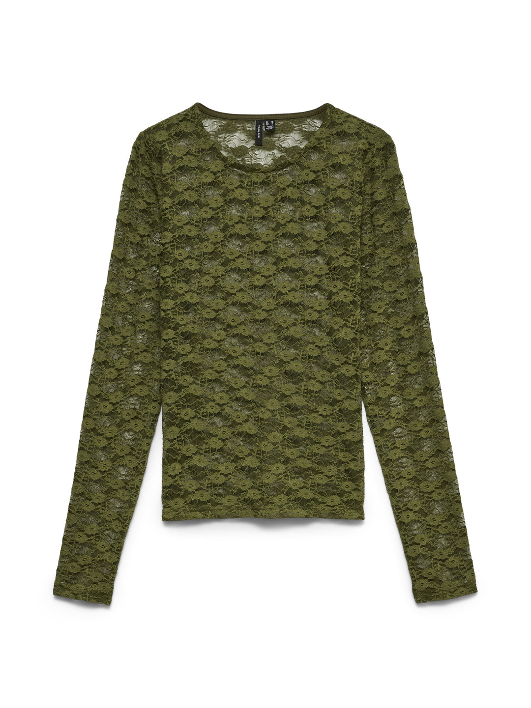 VMBONITA LS O-NECK TOP JRS, Sphagnum/SOLID 306803001 Bild 1