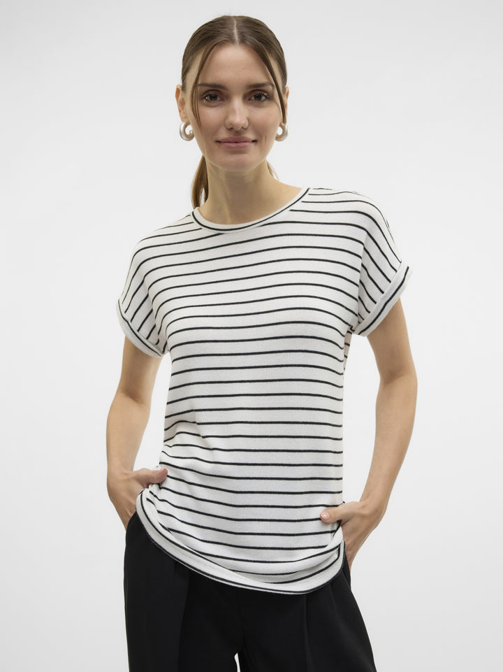 VMBRIANNA SS O-NECK PULLOVER BOO  R, Snow White/W. BLACK 175598005 Bild 3