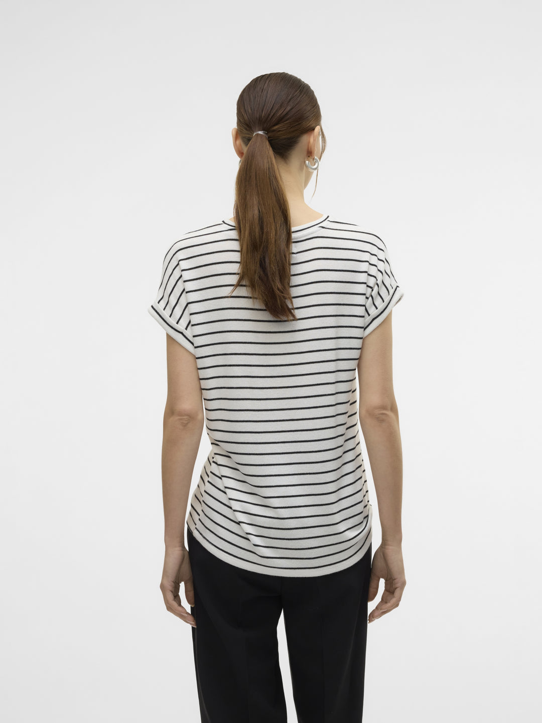 VMBRIANNA SS O-NECK PULLOVER BOO  R, Snow White/W. BLACK 175598005 Bild 4