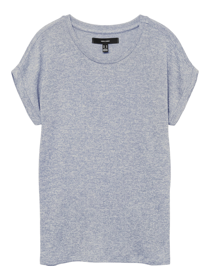 VMBRIANNA SS O-NECK PULLOVER BOO  R, Brunnera Blue/W. BIRCH MELANGE 249737004 Bild 1