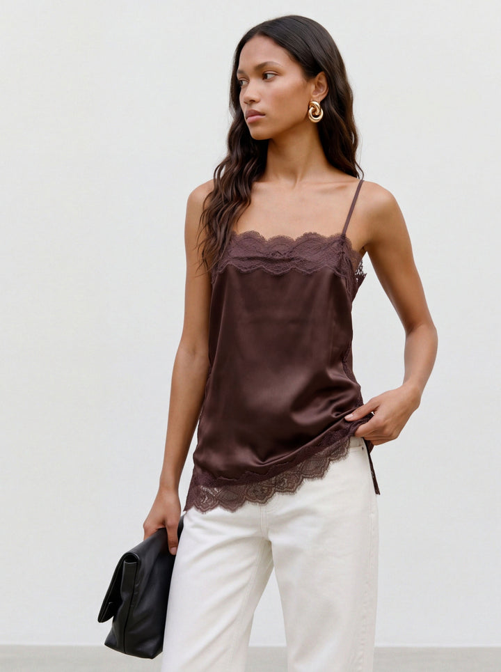VMCHARM LACE SINGLET WVN BOO, Chocolate Torte 297957 Bild 3