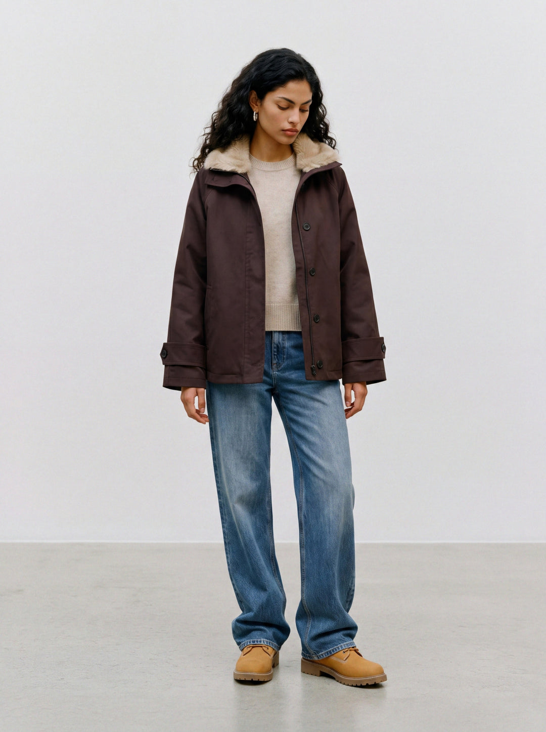 VMCHELSEACELINE JACKET, Chocolate Torte/SILVER MINK COLLAR 297957002 Bild 3