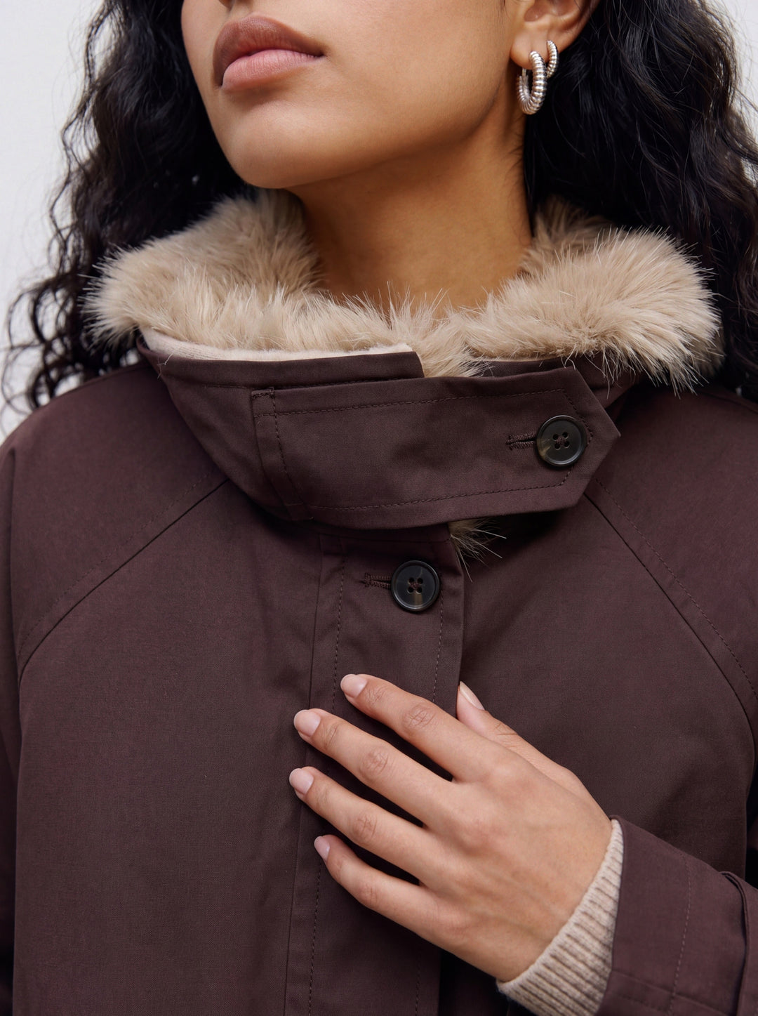 VMCHELSEACELINE JACKET, Chocolate Torte/SILVER MINK COLLAR 297957002 Bild 6