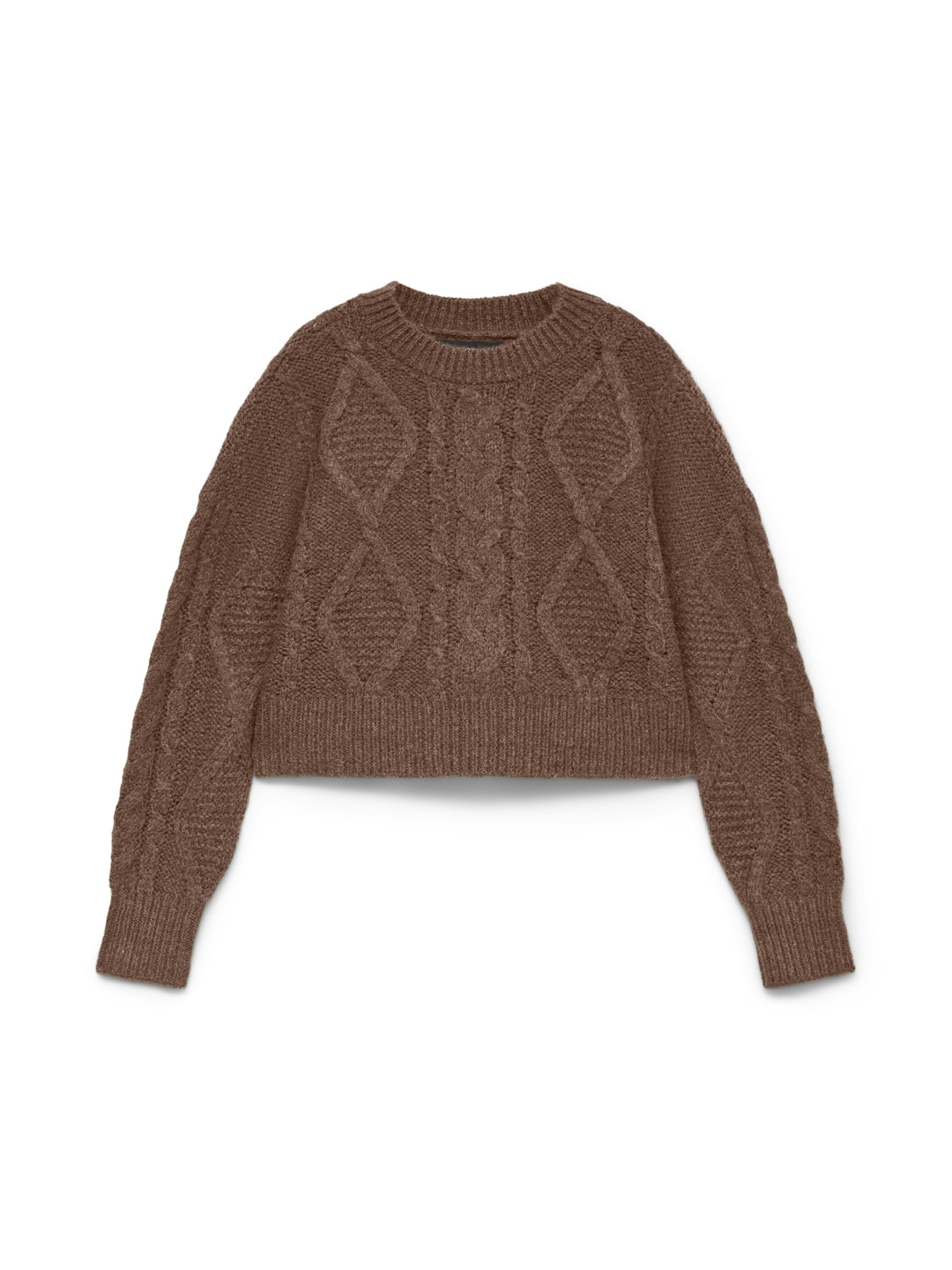 VMCHER LS O-NECK PULLOVER, Cocoa Brown/MELANGE 288475001 Bild 1