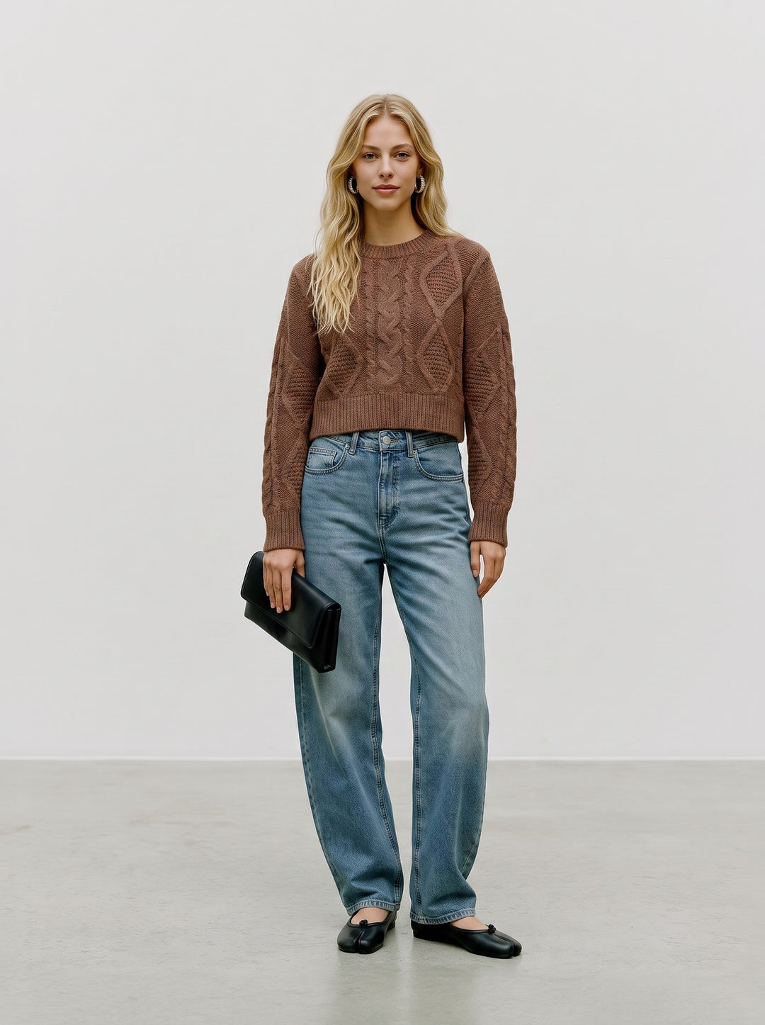 VMCHER LS O-NECK PULLOVER, Cocoa Brown/MELANGE 288475001 Bild 2