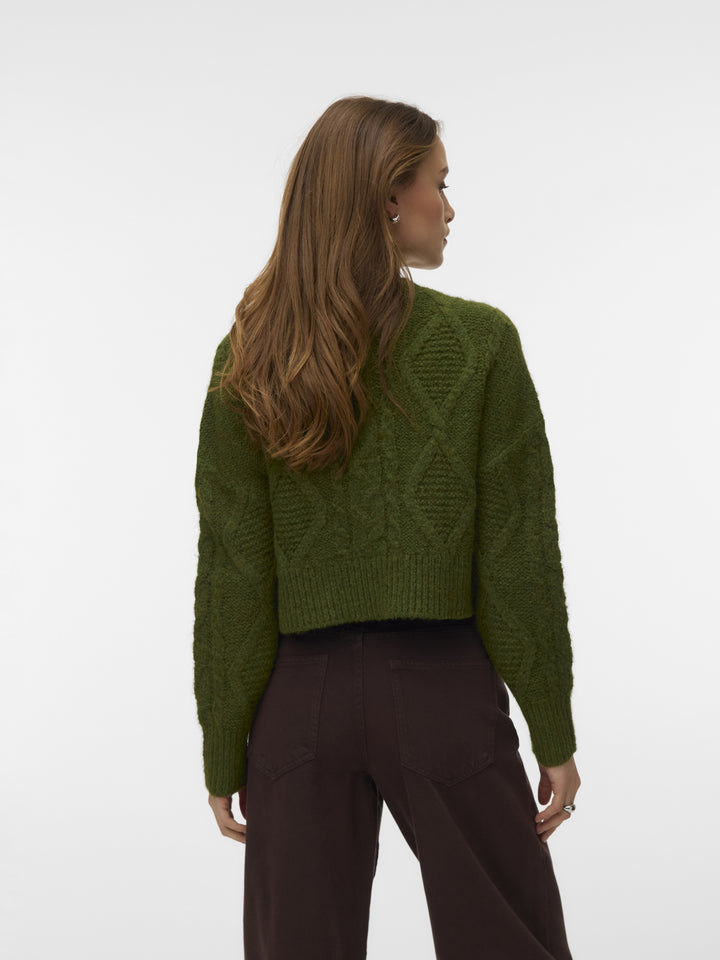 VMCHER LS O-NECK PULLOVER, Sphagnum/MELANGE 306803001 Bild 3