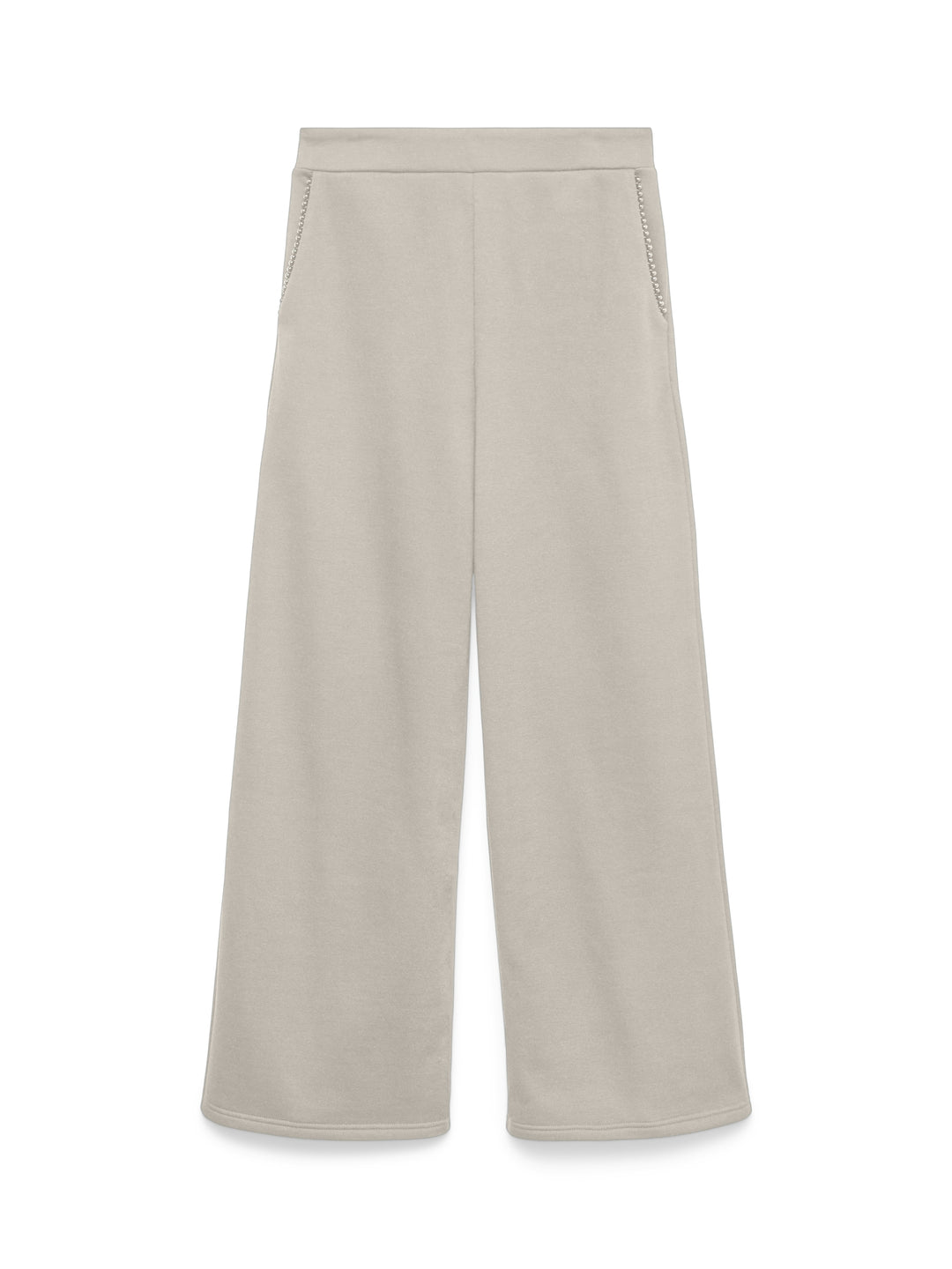 VMDAISY PEARL SWEAT HW WIDE PANT JR, Pumice Stone/W. PEARLS ON POCKET 195780002 Bild 1