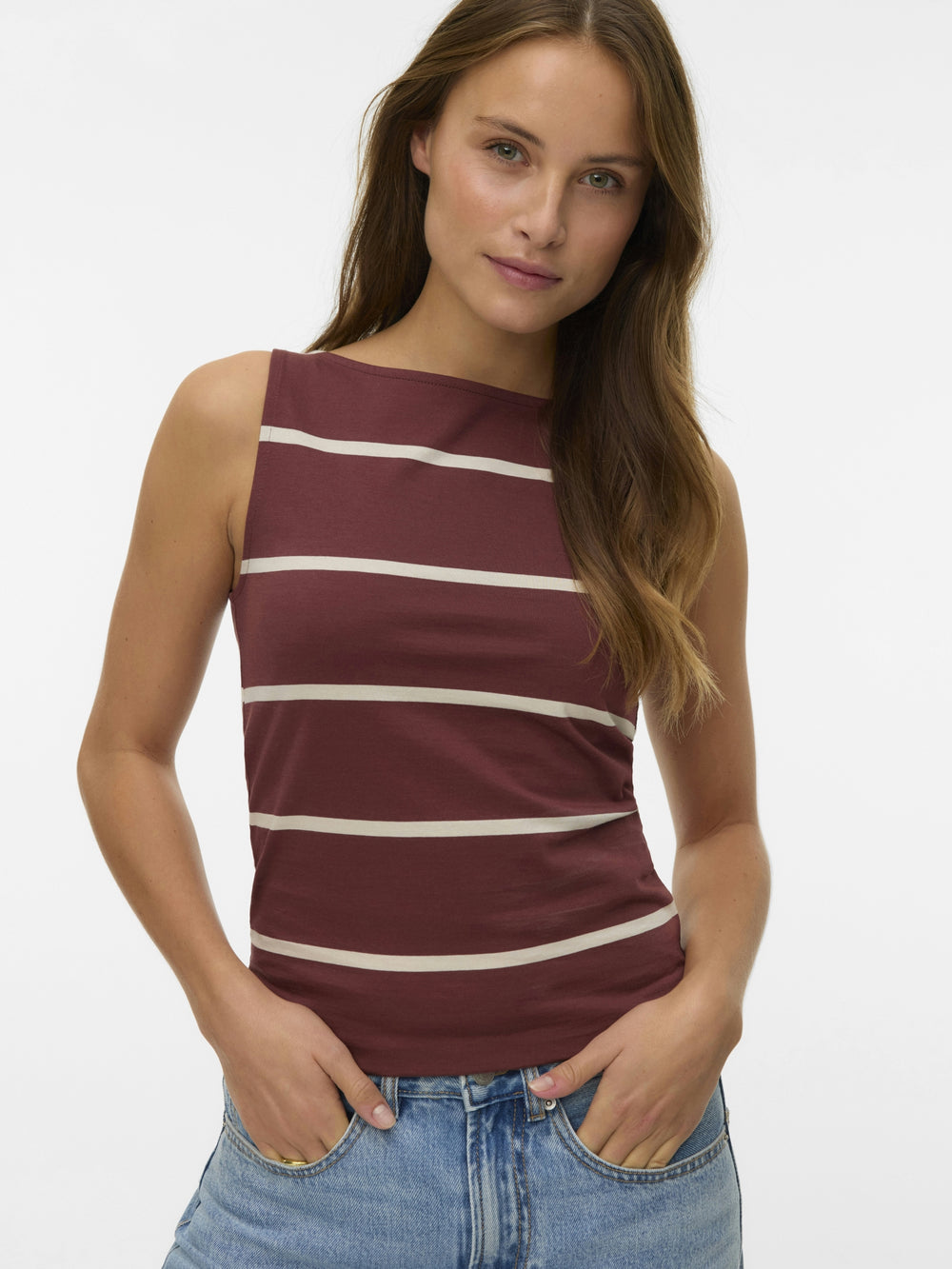 VMDINA SL BOAT NECK TOP JRS GA, Andorra/Oatmeal 292300001 Bild 2