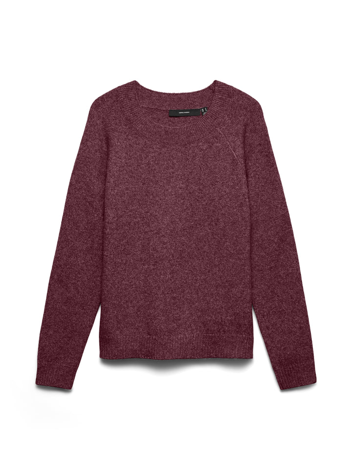 VMDOFFY LS O-NECK BLOUSE GA NOOS, Windsor Wine/W. BLACK MELANGE 199051003 Bild 1