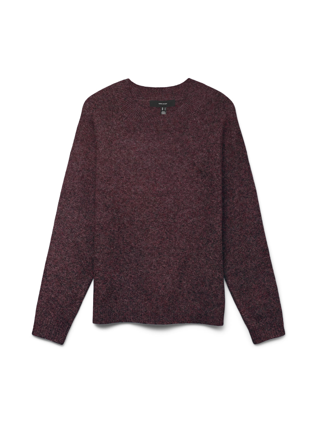 VMDOFFY LS O-NECK BLOUSE GA NOOS, Windsor Wine/W. BLACK MELANGE 199051003 Bild 1