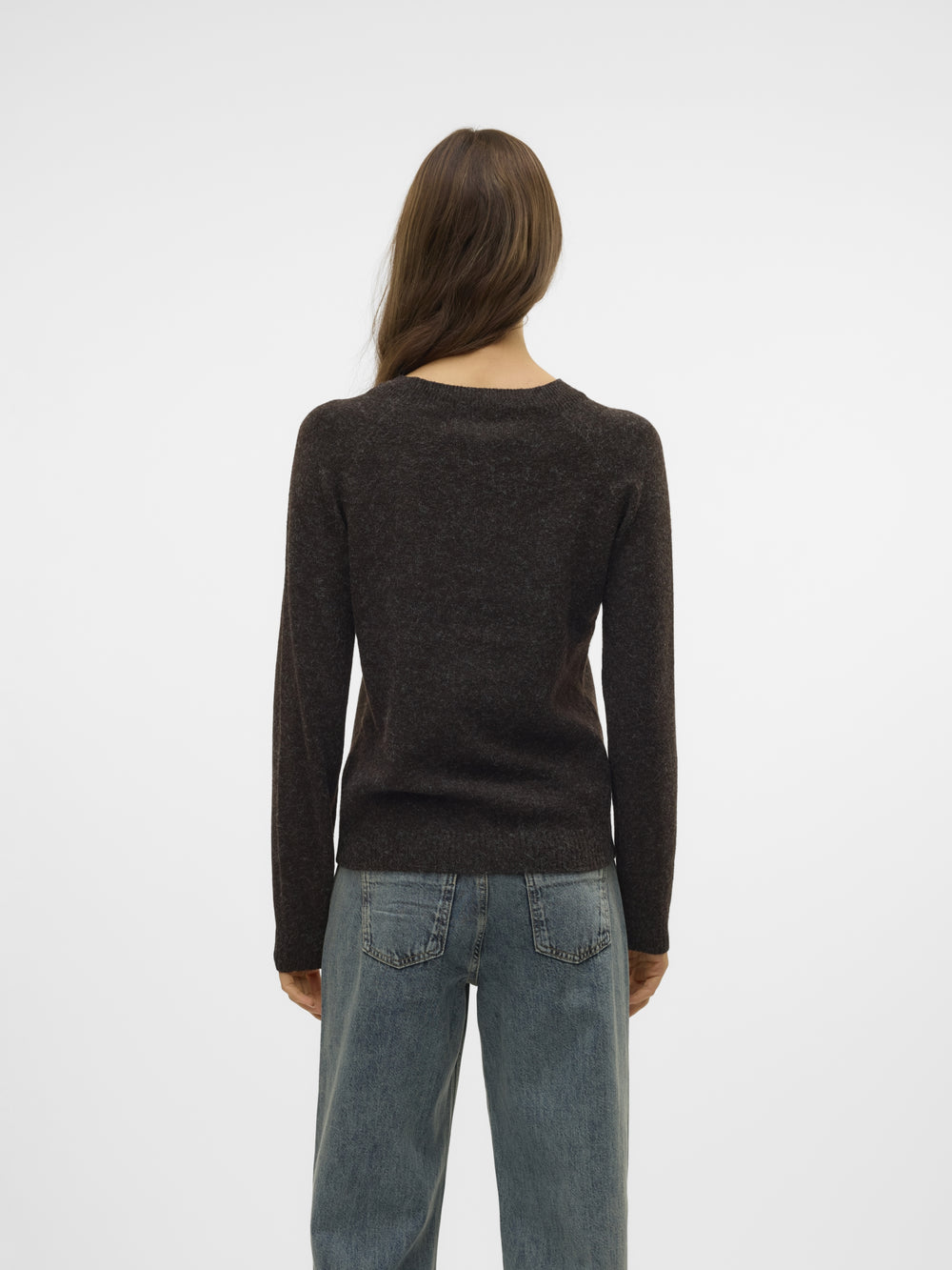 VMDOFFY LS O-NECK BLOUSE GA NOOS, Chocolate Torte/W. BLACK MELANGE 297957003 Bild 2