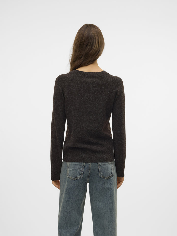 VMDOFFY LS O-NECK BLOUSE GA NOOS, Chocolate Torte/W. BLACK MELANGE 297957003 Bild 2
