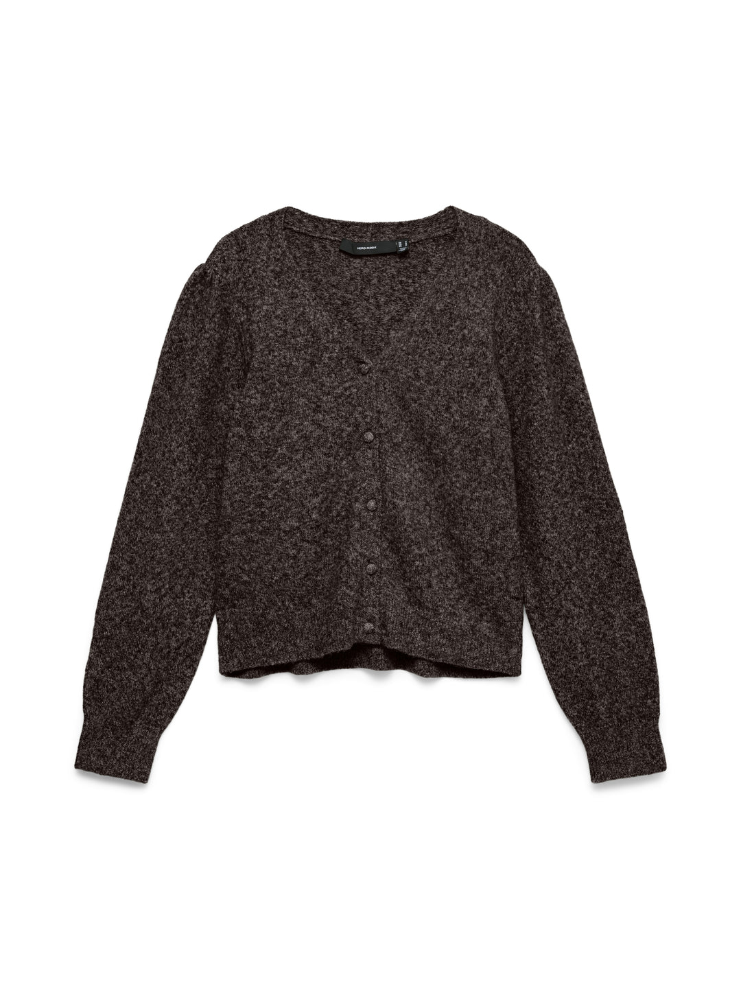 VMDOFFY LS V-NECK CARDIGAN NOOS, Chocolate Torte/BLACK MELANGE 297957002 Bild 1