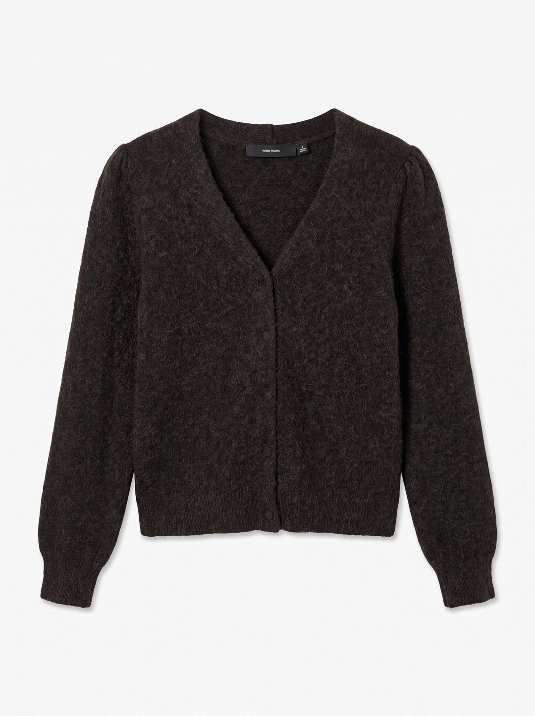 VMDOFFY LS V-NECK CARDIGAN NOOS, Chocolate Torte/BLACK MELANGE 297957002 Bild 1